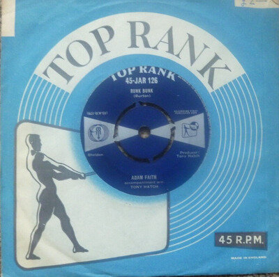 ADAM FAITH AH, POOR LITTLE BABY!/ RUNK BUNK TOP RANK LABEL FROM 1959