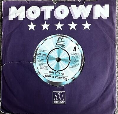 Smokey Robinson Being With You 7 Inch Vinyl Motown 1981