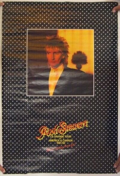 Rod Stewart Poster Le Grande Tour America Canada 1981 1982