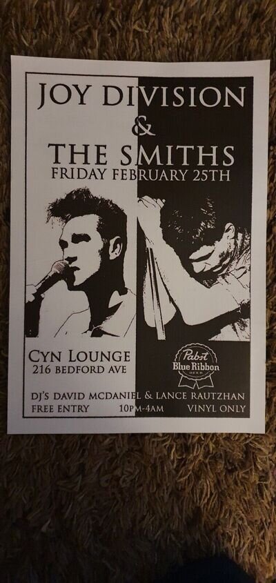 Joy Division/ The Smiths promo/Marketing poster.