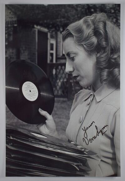 Vera Lynn Signed Autograph 12x8 Photo Music WW2 Forces Sweetheart COA AFTAL