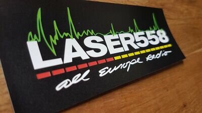 Laser 558 - Classic Vinyl Sticker Retro Pirate Radio Sticker 160x60mm