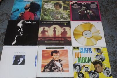 9 X Job Lot Bundle of CLIFF RICHARD Music 12' Vinyl Records - L27