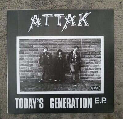 Attak "Today's Generation" EP 1982 No Future Records Oi 7 + Insert