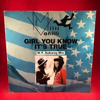 MILLI VANILLI Girl You Know It's True 1988 UK 12" Vinyl Single original record