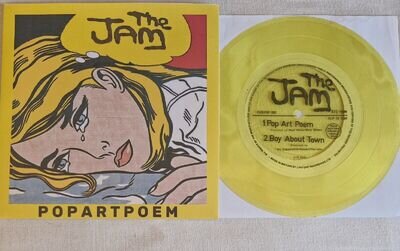 THE JAM - POP ART POEM / BOY ABOUT TOWN 1981 FLEXIPOP LABEL YELLOW FLEXI