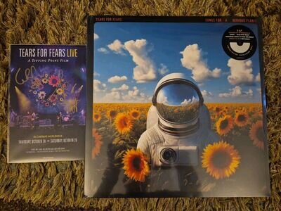 TEARS FOR FEARS SONGS FOR A NERVOUS PLANET COCOA CREAM VINYL & SIGNED PRINT