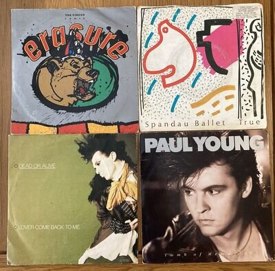 4 80’s Music 7” Vinyls - Erasure, Spandau Ballet, Paul Young & DOA