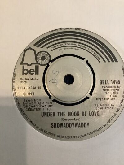 Showaddywaddy - Under the moon of love used  7" Single record