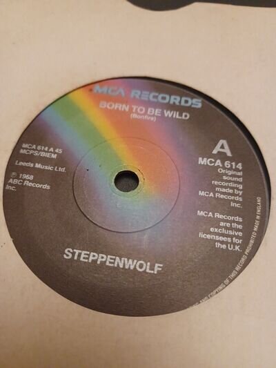 Steppenwolf. Born 2 B Wild/ The Pusher.7" Vinyl Single.