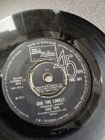 FOUR TOPS - ASK THE LONELY / WHERE DID YOU GO -TAMLA MOTOWN - TMG 507 - 1965