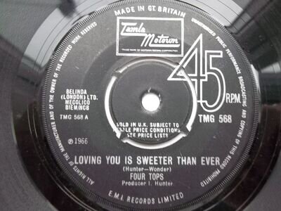 EARLY TAMLA TMG-568 FOUR TOPS LOVING YOU IS SWEETER THAN EVER IN VG+++ COND