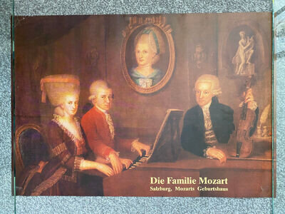 Vintage 1980s German 'Die Familie Mozart' family poster - Salzburg