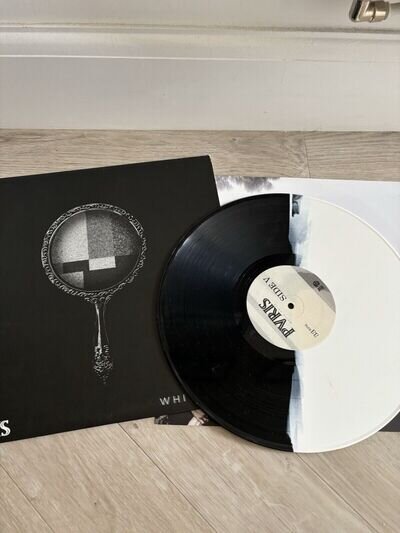 PVRIS LP WHITE NOISE 2015 BLACK/WHITE SPLIT VINYL RARE