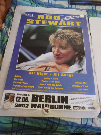 Rod Stewart German Berlin Concert Poster 12-06-2002 - 59cm x 84cm