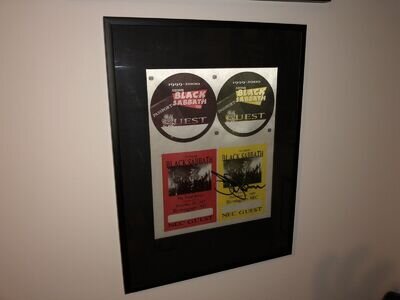 Tony Iommi (Black Sabbath) | Hand Signed 1999-2000 Tour Pass Proof Sheet Framed