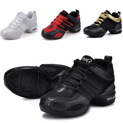 WOMENS JAZZ HIP HOP DANCE SNEAKERS SPLIT SOLE SPORT SHOES TRAINERS UK