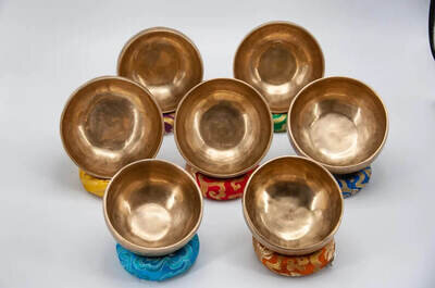 Professional Tibetan Singing Bowl Set of 7 pcs each Bowls 5