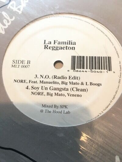 Nore/ Fat Joe/ Nina Sky/ Pitbull: Mas Maiz/ N.O.( used) vinyl