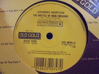 JOHNNY HORTON " THE BATTLE OF NEW ORLEANS " UK OLD GOLD NEAR MINT COND.