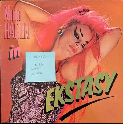 Nina Hagen In Ekstasy Vinyl Record VG+/VG CBS26421 1985 Promo