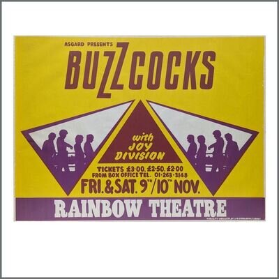 Joy Division Buzzcocks Original 1979 Concert Poster (UK)