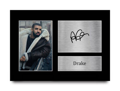 Drake Signed Pre Printed Autograph A4 Photo Gift For a October's Very Own Fan