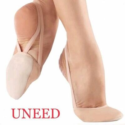 Leather Rhythmic Shoes Toe Half Gymnastics Pink Nude Lyrical Dance New ballet 03