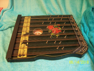 Large Musima Markneukirchen Hammered Dulcimer Chord Zither Harp 8x9 E. Germany