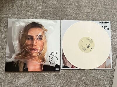 Kesha Gag Order NEW Rare Signed Autograph LP Record Album Bone White Vinyl