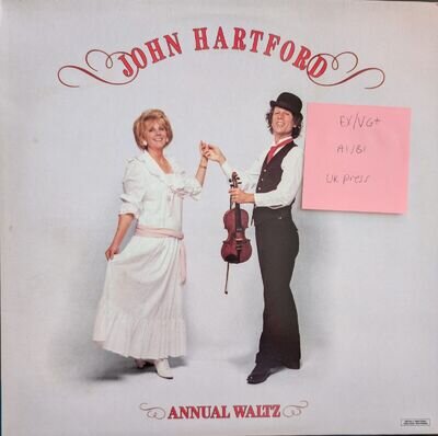 John Hartford Annual Waltz Vinyl Record EX/VG+ MCF3366 1987 1st Press