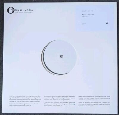 RIVAL CONSOLES - PERSONA WHITE LABEL 2LP VINYL TEST PRESSING - ERASED TAPES