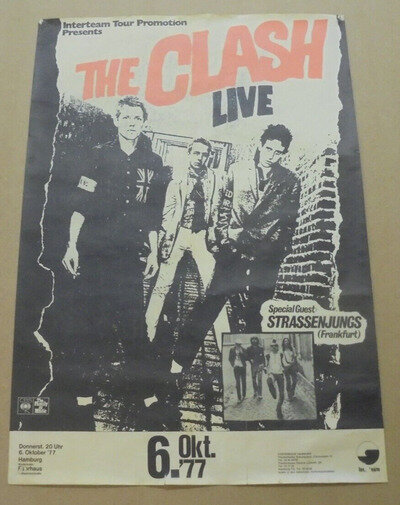 THE CLASH: ORIGINAL CONCERT POSTER: GERMANY 1977