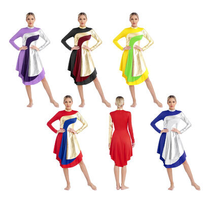 Womens Dresses Dress Tunics Ceremonies Praise Christian Worship Irregular Dance