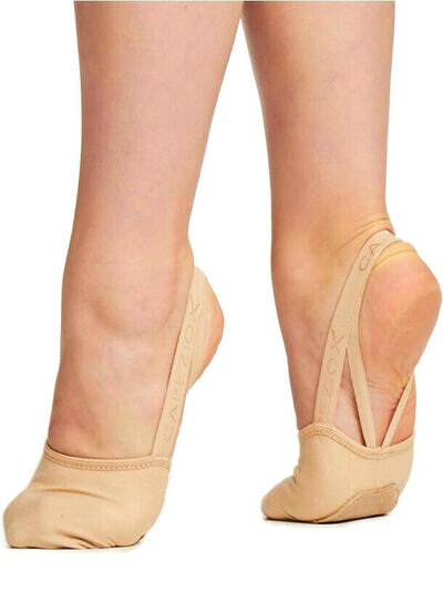 Capezio Canvas Hanami Pirouette Turning Half Shoe Contemporary Lyrical H064 Nude