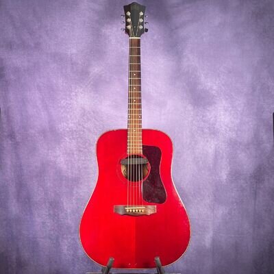 Vintage Guild D25 Cherry 1976 Dreadnaught Acoustic Guitar