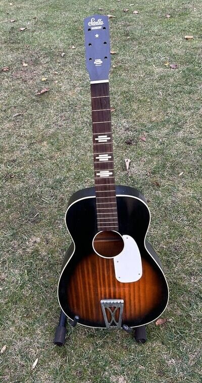 Vintage Harmony Stella H929 Acoustic Parlor Guitar For Repair