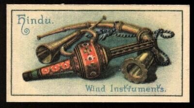 Tobacco Card, CWS, MUSICAL INSTRUMENTS, 1924, Hindu Wind Instruments, #29