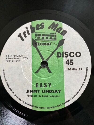 Jimmy Lindsey / Easy - Fabian / Prophecy / Tribesman 12” U.K 1977