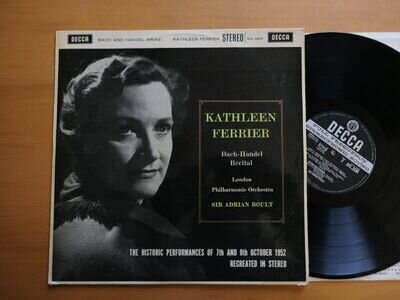 SXL 2234 ED1 Kathleen Ferrier Bach Handel Recital Boult Decca WBG 1st EX