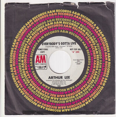 Arthur LEE * LOVE * 1972 PSYCH WEST COAST * USA PROMO 45 * Listen!