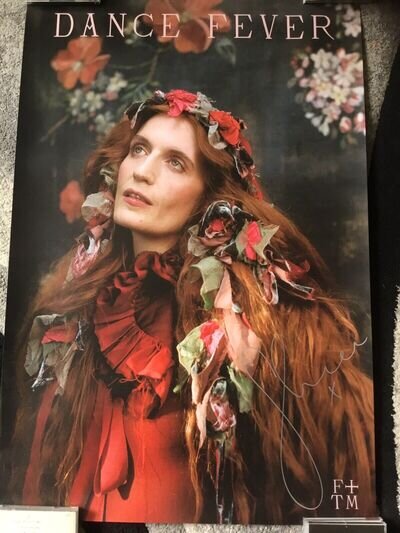 FLORENCE + THE MACHINE "DANCE FEVER" SIGNED POSTER NEW 36x 24 +CD + CASSETTE NEW