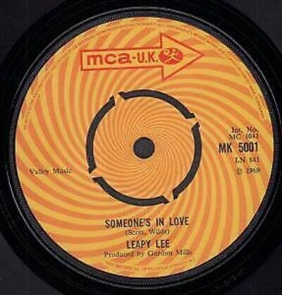 Leapy Lee Someone's In Love 7" vinyl UK MCA 1969 B/w best to forget MK5001