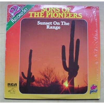 SONS OF THE PIONEERS SUNSET ON THE RANGE LP RARE 1980'S ISSUE1987 DOUBLE ALBUM U