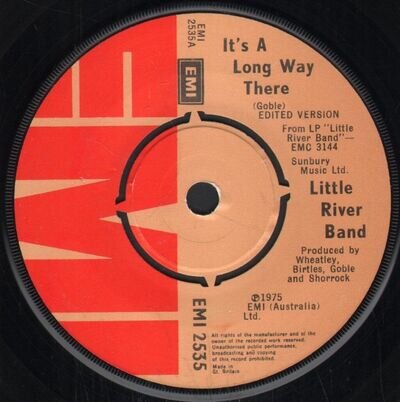 Little River Band It's A Long Way There 7" vinyl UK Emi 1975 four prong label