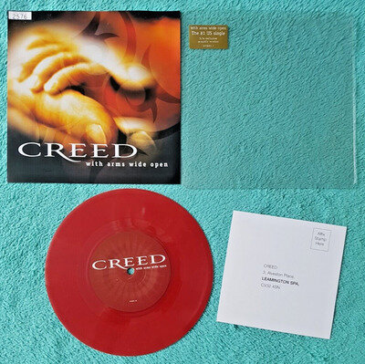 Creed - With arms wide open.. 2000 UK 7" Translucent Red vinyl single N/M