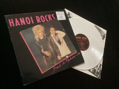 Hanoi Rocks ‎– Back To Mystery City - Original UK LP - White Vinyl & Inner