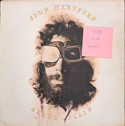 John Hartford Aereo Plain Vinyl Record EX/VG K46136 1971 1st Press