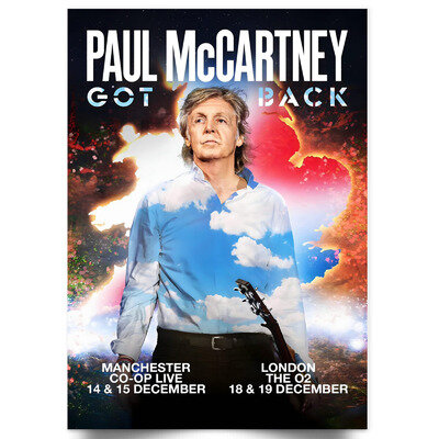 Paul McCartney Concert Poster UK Tour For Paul McCartney Fans Print A5-A1