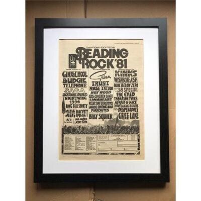 READING ROCK 1981 GILLAN/GIRLSCHOOL/KINKS (A)(FRAMED) POSTER SIZED original musi